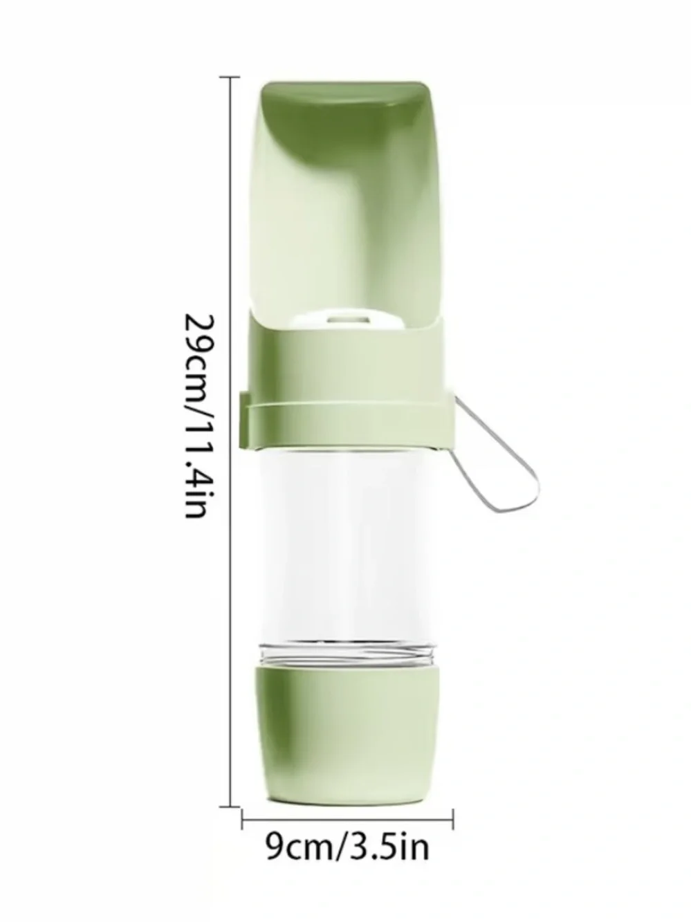 Portable Dog Water Bottle & Food Container- Mint Green
